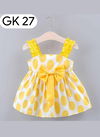 Yellow GURUKRUPA New Designer Fancy Wear Girls Frock Kids Colllection GK-27